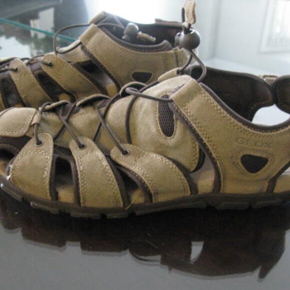 Brand New, never worn Men's GEOX Respira suede Sandals 12.5 - Picture 4 of 6